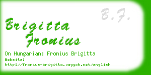 brigitta fronius business card